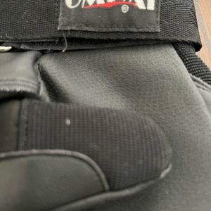 Black motorcycle gloves